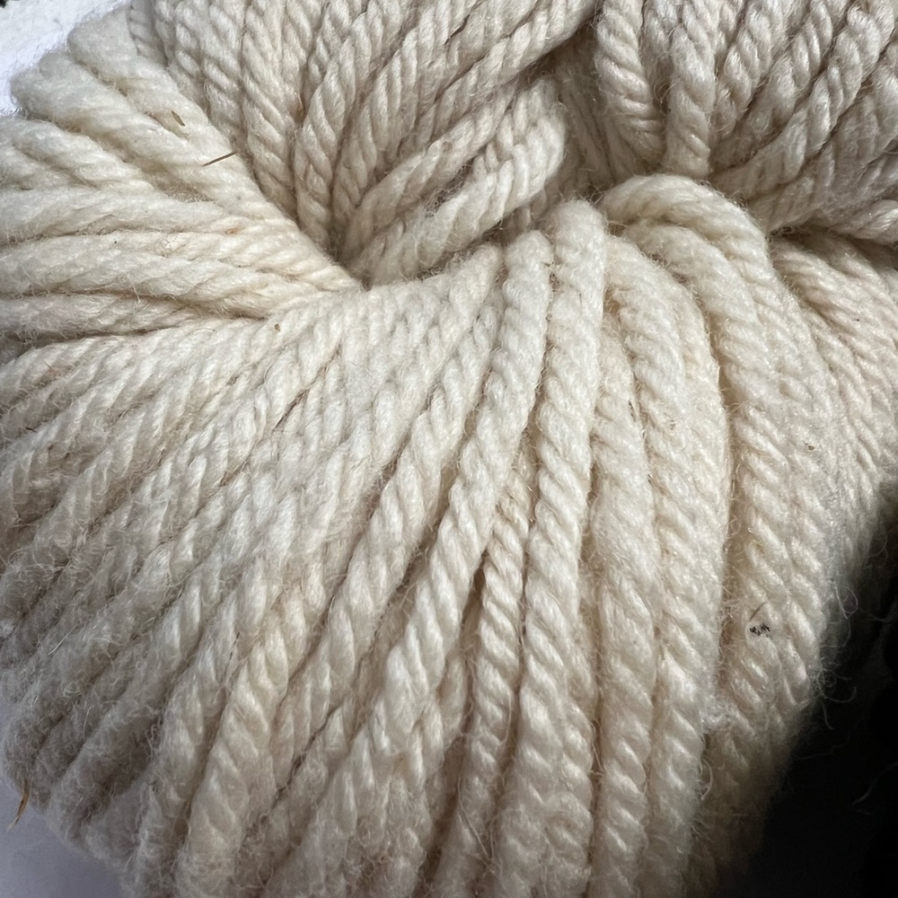 Shetland Wool Skein - Cream Color - From My Sheep‎ - Professionally Spun